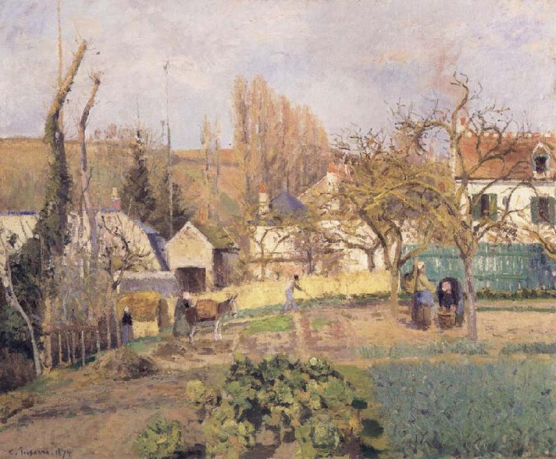 Camille Pissarro Kitchen garden at L-Hermitage,Pontoise jardin potager a L-Hermitage,Pontoise